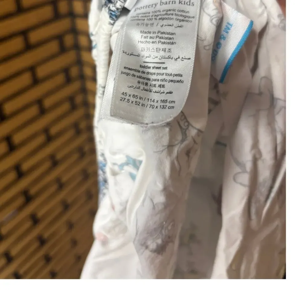 Pottery‎ Barn White Toddler Sheet Set